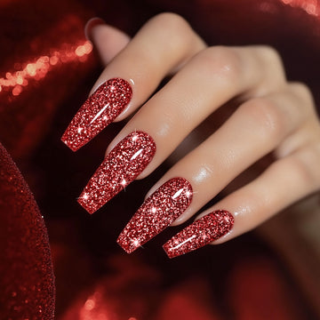 Flash Sale Crimson Cheer – Reflective Glitter Gel Nail Polish 7.5ml #35 - Limited Time 57% OFF