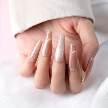 Flash Sale Rose Quartz Gleam – Nude Velvet Cat Eye Gel Nail Polish 7.5ml #77 - Limited Time 57% OFF