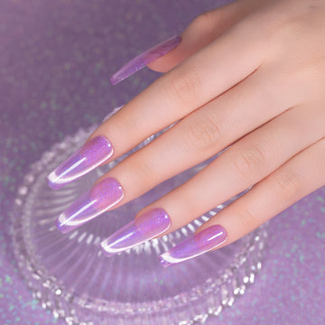 Lilac Sparkle Cat Eye Gel Nail Polish 15ml #085 - TPO & HEMA Free