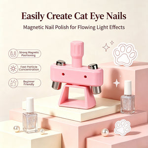 Rotating Glass Bead Cat Eye Tool for creating halo cat eye nails with strong magnetic positioning and easy use.