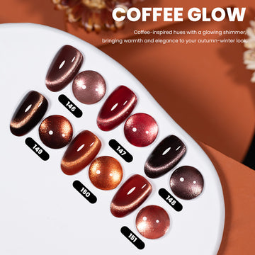 Flash Sale Spiced Latte – Cinnamon Red Sparkle Velvet Cat Eye Gel Polish 7.5ml #151 - Limited Time 57% OFF