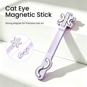 S Ribbon Cat Eye Magnet Stick displaying dual-end cat eye nail magnet for precision nail art.