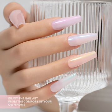 Flash Sale Petal Halo – Soft Peachy Nude Rose Sheen Gel Polish 7.5ml #104 - Limited Time 57% OFF