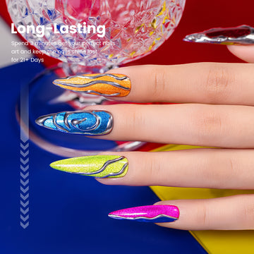 Festival Sparkle Carnival - 9D Neon Cat Eye Gel Polish 6 Colors Set 7.5ml