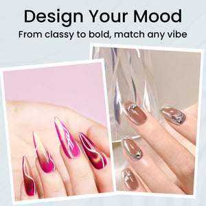 Design your mood - classy to bold cat eye nail art styles