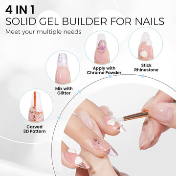 Clear 4-IN-1 Solid Nail Art Gel 15ml