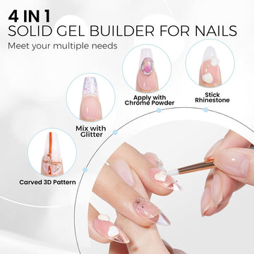 Flash Sale White 4-IN-1 Solid Nail Art Gel 15ml - Limited Time 60% OFF