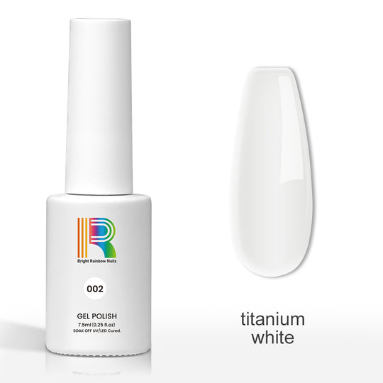 Flash Sale Titanium White Basic Colors Gel Nail Polish 7.5ml #02 - Limited Time 57% OFF