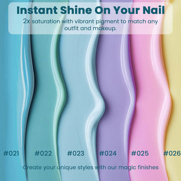 Spring Macaron Delight Gel Nail Polish 6 Colors Set 7.5ml