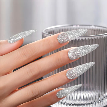 Flash Sale Frosty Silver – Reflective Glitter Gel Nail Polish 7.5ml #33 - Limited Time 57% OFF