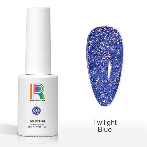 Twilight Blue - Reflective Glitter gel nail polish 7.5ml #38