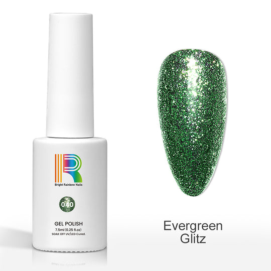 Flash Sale Evergreen Glitz – Metallic Glitter Gel Nail Polish 7.5ml #40 - Limited Time 57% OFF