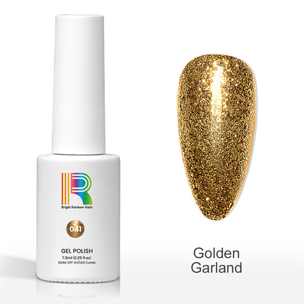 Golden Garland - Matallic Glitter gel nail polish 7.5ml #41