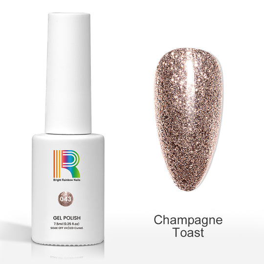 Flash Sale Champagne Toast – Metallic Glitter Gel Nail Polish 7.5ml #43 - Limited Time 57% OFF