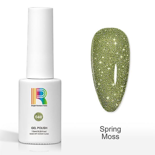 Spring Moss - Reflective Glitter gel nail polish 7.5ml #46