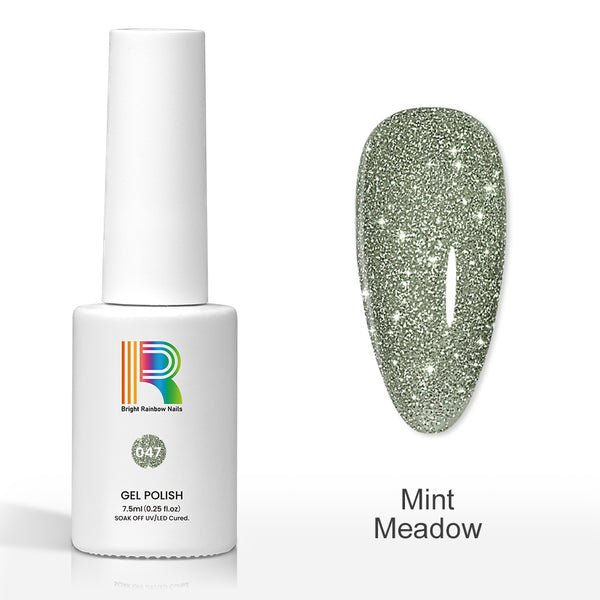 Mint Meadow - Reflective Glitter gel nail polish 7.5ml #47