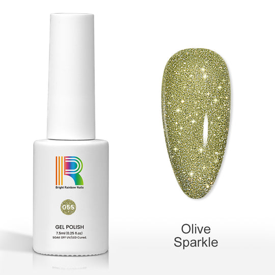 Flash Sale Olive Sparkle – Reflective Glitter Gel Nail Polish 7.5ml #55 - Limited Time 57% OFF