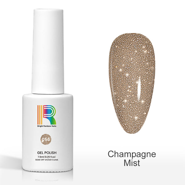 Champagne Mist - Reflective Glitter gel nail polish 7.5ml #56