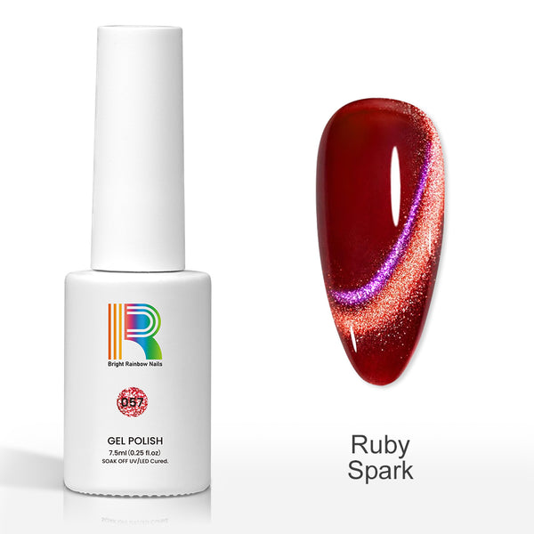 Ruby Spark - Glitter Shiny Cat Eye Nail Gel Polish 7.5ml #57