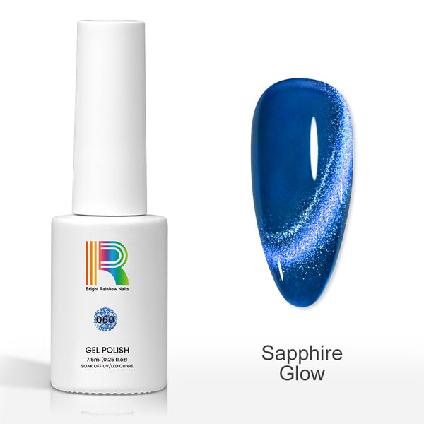 Sapphire Glow - Glitter Shiny Cat Eye Nail Gel Polish 7.5ml #60