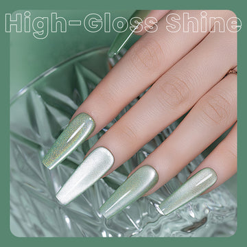 Starry Bloom - Holographic Shimmer Cat Eye Gel Nail Polish  6 Colors Set 7.5ml