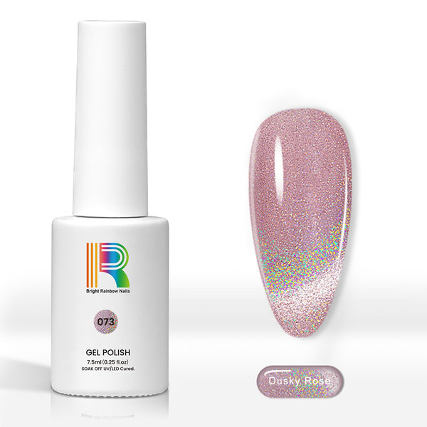 Dusky Rose - Holographic Shimmer Cat Eye Nail Gel Polish 7.5ml #73