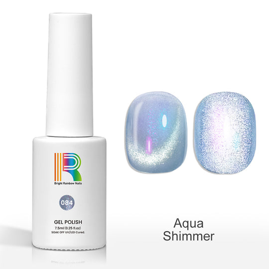 Flash Sale Aqua Shimmer Aurora Velvet Cat Eye Nail Gel Polish 7.5ml #084 - Limited Time 50% OFF