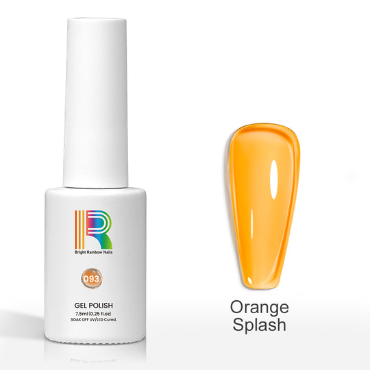 Flash Sale Orange Splash – Tropical Neon Orange Jelly Gel Nail Polish 7.5ml #93 - Limited Time 57% OFF