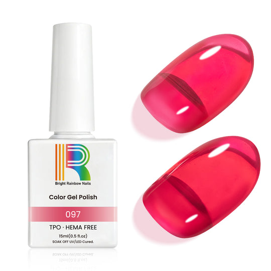 Cherry Pink Jelly Gel Nail Polish 15ml #097 - TPO & HEMA Free