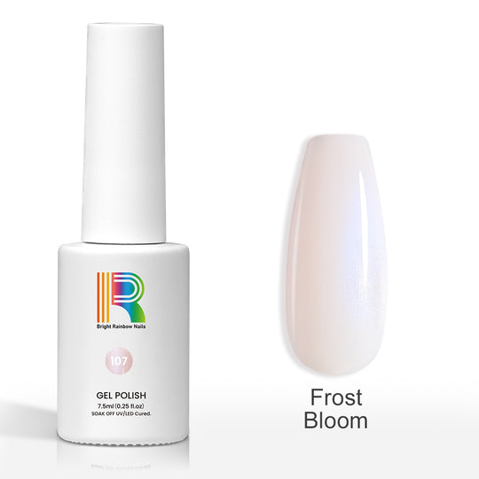 Flash Sale Frost Bloom – Cool White Nude Blue-Violet Shimmer Gel Polish 7.5ml #107 - Limited Time 57% OFF