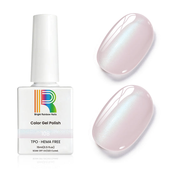 Blush Nude Iridescent Gel Nail Polish 15ml #108 - TPO & HEMA Free