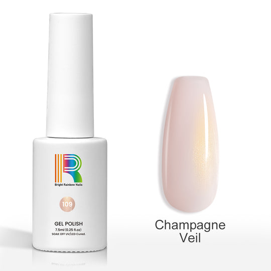 Flash Sale Champagne Veil – Warm Nude Golden Iridescence Gel Polish 7.5ml #109 - Limited Time 57% OFF