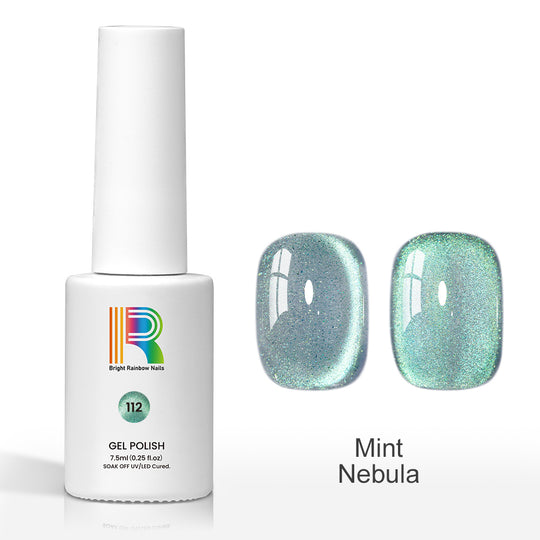 Flash Sale Mint Nebula Glitter Shiny Cat Eye Gel Polish 7.5ml #112 - Limited Time 50% OFF