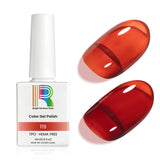 Amber Red Jelly Gel Nail Polish 15ml #119, TPO & HEMA Free with translucent glossy finish and color swatch.