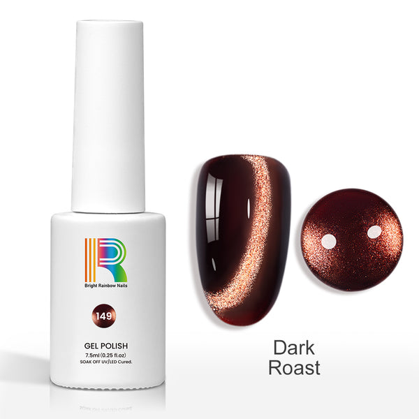 Dark Roast – Black-Brown Bronze Glow Velvet Cat Eye Gel Nail Polish 7.5ml #149