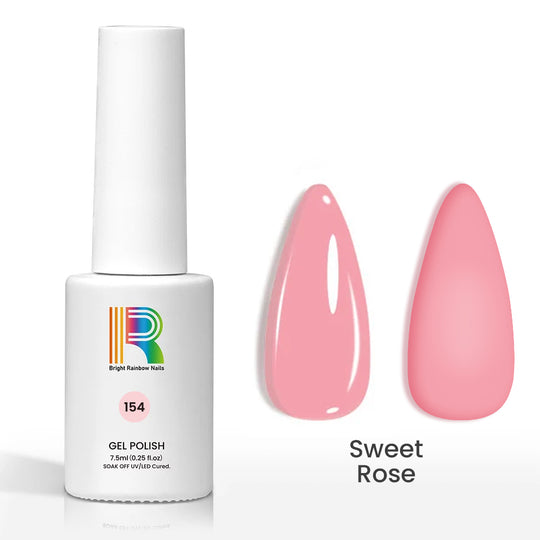 Flash Sale Sweet Rose – Soft Peachy Pink Jelly Gel Polish 7.5ml #154 - Limited Time 57% OFF
