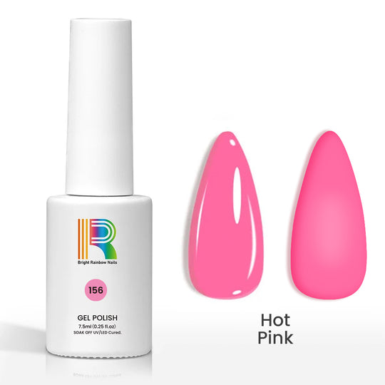 Flash Sale Hot Pink – Vibrant Bright Pink Jelly Gel Polish 7.5ml #156 - Limited Time 57% OFF
