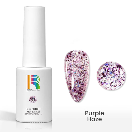 Flash Sale Purple Haze – Rich Purple Holographic Sparkle Glitter Gel Nail Polish 7.5ml #168 - Limited Time 57% OFF