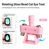 Rotating Glass Bead Cat Eye Tool for halo cat eye nails with strong magnets and 360° rotation.
