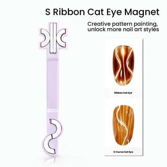 S Ribbon Cat Eye Magnet Stick | Dual-End Strong Magnet for Precision Nail Art