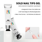 Flash Sale Solid Nail Tips Gel – Non-Sticky Press-On Adhesive (15ml) - Limited Time 54% OFF