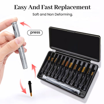 12-Piece Nail Art Brush Set – Multifunctional Gel & Detail Brushes