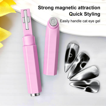3-in-1 Ring Cat's Eye Magnet Nail Wand - Multi-Effect Magnetic Nail Art Tool