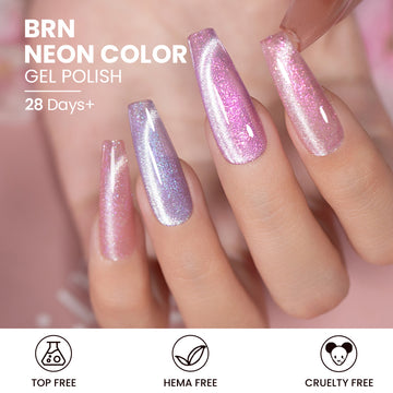 Flash Sale Amethyst Sparkle – Rich Violet Diamond Glitter Cat Eye Gel Polish 7.5ml #163 - Limited Time 57% OFF