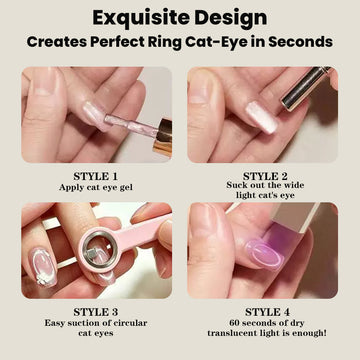 Upgraded Circular Candy Magnet - Hollow Cat Eye Nail Art Tool with Second Suction Loop