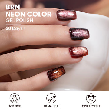 Coffee Glow -  Autumn Shimmer  Cat Eye Gel Polish 6 Colors Set 7.5ml