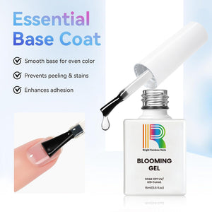 Essential Base Coat from the 3-in-1 gel top coat kit for smooth application and enhanced adhesion.