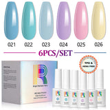 Spring Macaron Delight Gel Nail Polish 6 Colors Set 7.5ml