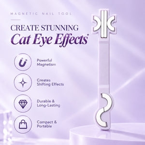 S Ribbon Cat Eye Magnet Stick showcasing dual-end cat eye nail magnet for stunning nail art effects.
