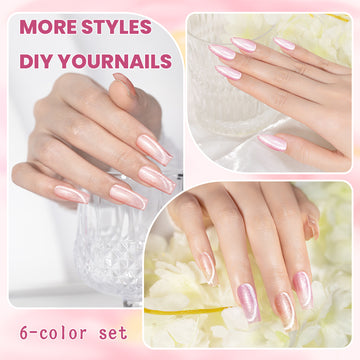 Velvet Nude 6-Color Cat Eye Gel Polish TPO HEMA Free 7.5ml
